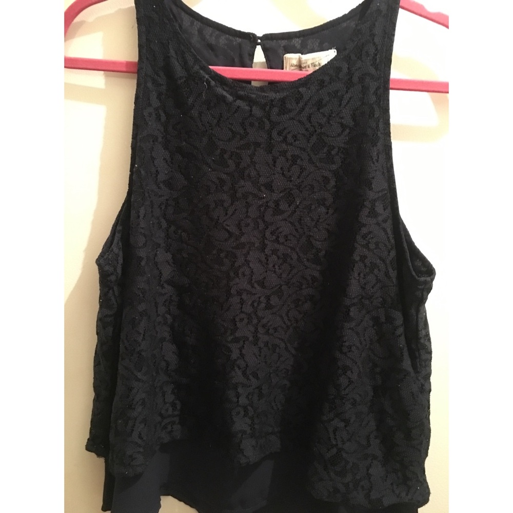 Abercrombie & Fitch Hi Lo Lace Tank Top